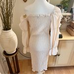 Revolve  SNDYS Gingham Courtney Dress in Cream Size 8‎ Smocked Midi Photo 6