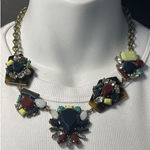 J. Crew a Lulu Frost Tortoise Clusters Statement Chunky necklace Black Photo 0