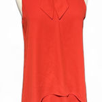 Karen Kane  Rust Red‎ Sleeveless Draped Neck Tie Asymmetrical Hem Blouse Medium Photo 0