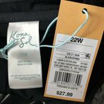 Kona Sol  Bikini Top Bandeau Underwire Spaghetti Strap Black Size 22W Photo 3