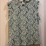 DOLAN BRAND FOR ANTHROPOLOGY MINT GREEN LACE TOP RUFFLED CAP SLEEVE SIZE LARGE Photo 1