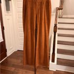 Cato  NWOT Camel Faux Suede High-Rise Pull-On Flare Pants with Back Pockets Photo 1