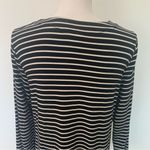 CAbi EUC  Side Snap Black White Stripe Scoop Neck Tee Style 6332 Size M Photo 9