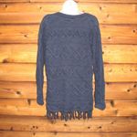 Vintage 80s Hand Knit Sweater Blue Size XS Photo 3