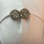 Loft Stud Earrings black gold circle metallic jewelry Photo 5