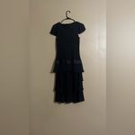 Liz Claiborne  Elegant Sleeveless Layered Cocktail Dress with Bow Detail Sz 8 Photo 3