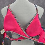 Urban Sea  Pink Print Padded Crisscross String Tie Bikini Top Swimwear Medium Photo 4