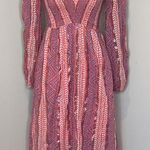 Warm Pink Smocked Striped Maxi‎ Dress 1 Photo 0