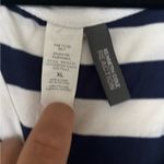 Kenneth Cole Reaction Navy and White Striped Tunic Blue Size XL Photo 1
