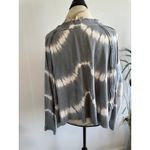 Free People  TIE DYE Oversized Sweatshirt Cotton Blue Crop Dolman Sleeves Small‎ Photo 2