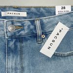 PacSun  NWT Size 28 Thomas Blue Denim Distressed High Rise Festival Jean Shorts Photo 3