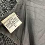 Laurence Kazar Laurance Kazar size Large black beaded‎ sequin short sleeve dress 100% silk Photo 7