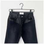 Current/Elliott The Fused High-Waist Stiletto Jeans Faux-Leather Black Size 25 Photo 6