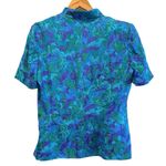 Adrianna Papell Vintage Silk Skirt Suit Paisley Blue Green Purple Fitted Size 8 Photo 3