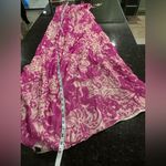 Lilly Pulitzer Va Va Voom Pink and White Floral Silk and metal thread Maxi Dress Photo 5