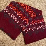 American Eagle  Maroon Patterned Infinity Scarf Photo 5