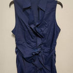 NWT New York & Company NY & CO Size L Blue Tank Top Blouse Ruffle Size M Photo 0