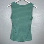 Royal Robbins Women XS Green Stripe Tank Top Ribbed Knit Stretch Gorp Granola Photo 4