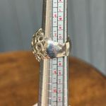 Sterling Silver Dome Statement Ring Size 8, 925 Stamped Modernist Dome Design Photo 3