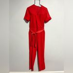 Trina Turk Red Orange Wrap Jumpsuit Size 2 Photo 1