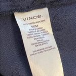 Vince  Midnight Blue floral brocade high neck Long Sleeve midi Dress Photo 5