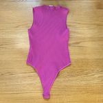 Happily Grey Women’s Ribbed Bodysuit Size Large Pink Top Photo 2