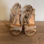 Steve Madden  Taupe Suede Lace Up Heeled Sandals Size 7.5 Photo 1