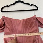 House Of CB ‘LORETTA’ BLUSH PINK SATIN OFF SHOULDER Corset dress NWOT size L Photo 6