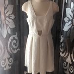Topshop  white ivory bonded lace skater dress Photo 2
