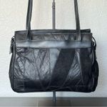 Patchwork Black Leather Shoulder Bag Photo 2