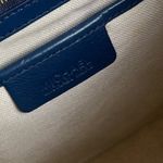 Michael Kors  Canvas Leather Trimmed Large Tote Travel Bag Ivory Navy Blue Photo 12
