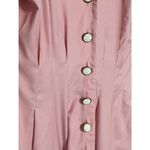 Vintage Dainty Lace Trim Button Down Prairie Dress Baby Pink Pastel Coquette 10 Photo 3