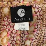 Early 2000s Orange Pink Floral Flower Babydoll Milkmaid Cottagecore Blouse Top L Size L Photo 6