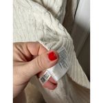 American Eagle  White Cable Knit Tennis Preppy Striped Oversized Sweater Large Photo 5