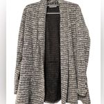 89th & Madison Black Grey Heather‎ Long Sleeve Cardigan Sweater Women’s Large Gray Photo 0