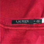Lauren Ralph Lauren Womens Red Linen V Neck 3/4 Sleeve Blouse Size Small Photo 7