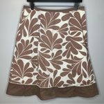 Boden Brown and Cream Colored Skirt Size 8 Long Photo 0
