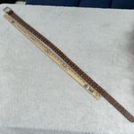 Vintage 90s Y2K Brown Faux Leather All over Studded Belt Hipster Vegan Western Photo 13