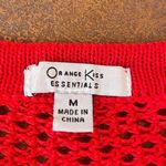 Free People orange kiss knit coverup sweater Photo 2