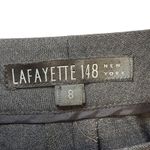Lafayette 148 New York Womens Dark Gray Striped Wool Blend Dress Pants Size 8 Photo 2