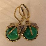 Dragonfly Faux Crystal Earrings in green Photo 0
