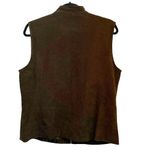 JM Collection  Brown Diamond Design Full Zip Vest Photo 1