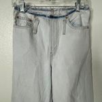 Levi's Women's Blue and White Jeans New Style Wide Leg Raw Waist Hem Size 26 Photo 2