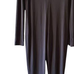 Norma Kamali - Long Sleeve Deep V-Neck Catsuit w/ Footie Slits Sz L Photo 0