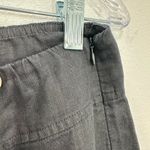 Eileen Fisher 100% Organic Linen Pull On Wide Leg Black Plants Contemperary Photo 4