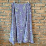 Rena Rowan Vintage Purple Paisley Floral Skirt Boho Chic Summer Midi Size 14 Photo 2