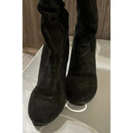 Jessica Simpson  Size‎ 8.5 M Angie Black Split Suede Heeled Boots Over The Knee Photo 4