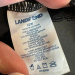 Lands' End Lands’ End Wrap Underwire Tankini Swimsuit Black Hibiscus Floral Plus Size 22W Photo 12