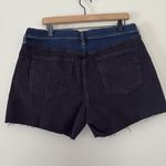 Gap  4" High Rise Girlfriend Denim‎ Shorts Raw Hem Blue Black Size 32 Photo 5