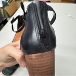 Lucky Brand Black Leather Strappy Wedge Sandals Womens 8.5 Peep Toe Summer Beach Photo 6